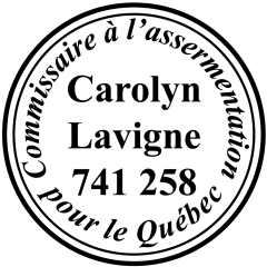 Étampe commissaire à l'assermentation - Québec - modèle 54