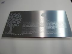 Aluminum engraved plaque