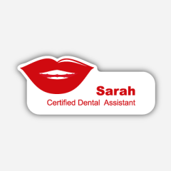 Illustration Name tag - Plastic - Custom shape - Dentist - Inspiration 125