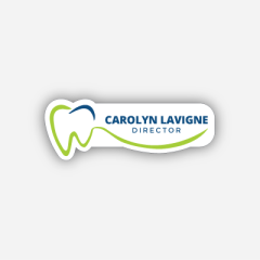 Illustration Name tag - Metal - Custom shape - dentist - Inspiration 192