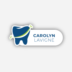 Illustration Name tag - Metal - Custom shape - dentist - Inspiration 193