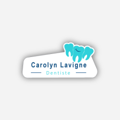 Illustration Name tag - Metal - Custom shape - dentist - Inspiration 194