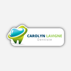 Illustration Name tag - Metal - Custom shape - dentist - Inspiration 242