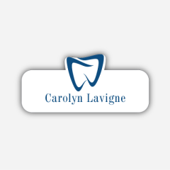Illustration Name tag - Metal - Custom shape - dentist - Inspiration 244