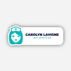 Illustration : Name tag - Métal - Forme personnalisée - Médecins et infirmières - Inspiration 271