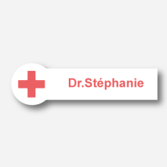 Illustration Name tag - Métal - Forme personnalisée - Médical - Inspiration 128