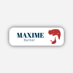 Illustration : Name tag - Metal - Standard shape - Hairdressers & Barbers - Inspiration 261