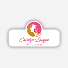 Illustration : Name tag - Metal - Custom shape - Hairdressers & Barbers - Inspiration 263