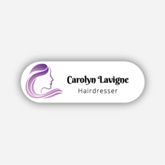 Illustration : Name tag - Metal - Custom shape - Hairdressers & Barbers - Inspiration 265