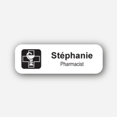 Illustration Name tag - Metal - Standard shape - Pharmacist - Inspiration 168