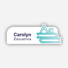 Illustration : Name tag - Métal - Forme personnalisée - Enseignants et éducateurs - Inspiration 285