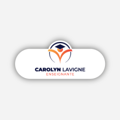 Illustration : Name tag - Métal - Forme personnalisée - Enseignants et éducateurs - Inspiration 290