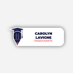 Illustration : Name tag - Métal - Forme personnalisée - Enseignants et éducateurs - Inspiration 291