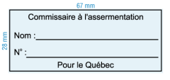 Etampe personnalisée - Commissaire à l’assermentation - inspiration 2081