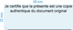 Etampe personnalisée Commissaire à l'assermentation Français