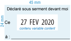 Etampe personnalisée Commissaire à l'assermentation Français