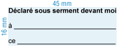 Etampe personnalisée Commissaire à l'assermentation Français