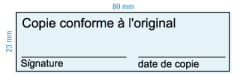 Etampe personnalisée - copie conforme date/signature - inspiration 2085