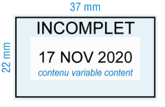 étampe personnalisée dateur - Incomplet avec cadre - inspiration 2005