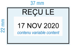 étampe personnalisée dateur - Reçu le avec cadre - inspiration 2004