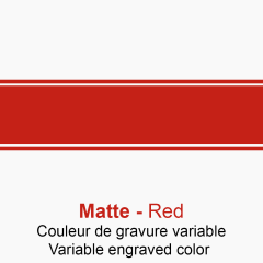 Plaque Signalétique - Plastique Gravé Au Verso - Matte Red
