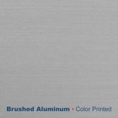 plaque signalétique - aluminium imprimé - Argent  0.5mm - 0.02"