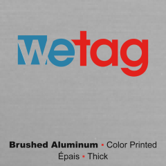 metal printed brushed aluminum Wetag