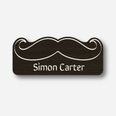Illustration Name tag - Metal - Custom shape - Barber - Inspiration 100