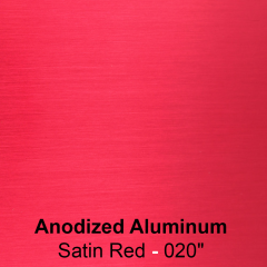 Anodized Aluminum - Satin Red - 0.020 pouces | 0.5 mm - sample