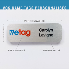 Name tags personnalisés fabriqués au Canada