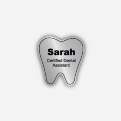 Illustration  Name tag - Plastic - Custom shape - Dentist - Inspiration 161