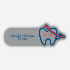 Illustration Name tag - Métal - Forme personnalisée -dentiste - Inspiration 234
