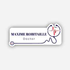 Illustration : Name tag - Métal - Forme personnalisée - Médecins et infirmières - Inspiration 270