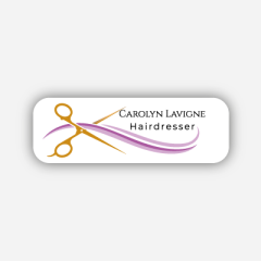 Illustration : Name tag - Métal - Forme Standard - Coiffeurs et barbiers - Inspiration 267