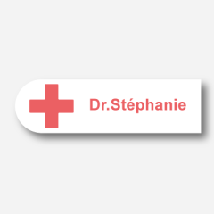 Illustration Name tag - Metal - Custom shape - Medical - Inspiration 129