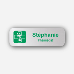 Illustration Name tag - Metal - Standard shape - Pharmacists - Inspiration 169