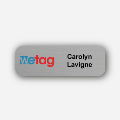 Name tag standard avec métal imprimé