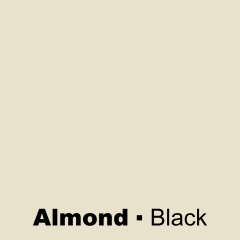 Plastic Almond engraved Black Wetag