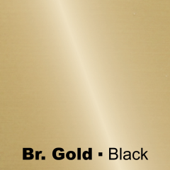 Plastic Brushed Gold engraved Black Wetag