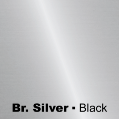 Plastic Brushed Silver engraved Black Wetag