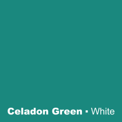 Plastic Celadon Green engraved White Wetag