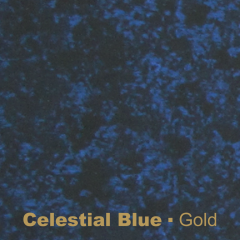 Plastic Celestial Blue engraved Gold Wetag