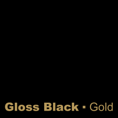 Plastic Gloss Black engraved Gold Wetag