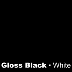Plastic Gloss Black engraved White Wetag