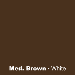 Plastic Med Brown Engraved White Wetag