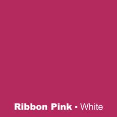 Plastic Ribbon Pink engraved white Wetag