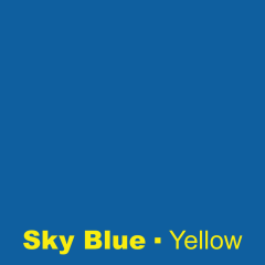 Plastic Sky Blue engraved Yellow Wetag