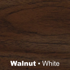 Plastic Walnut engraved white Wetag