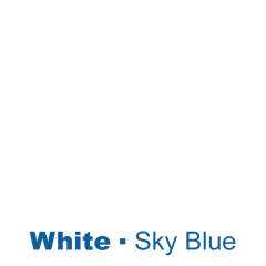 Plastic White engraved Sky blue Wetag