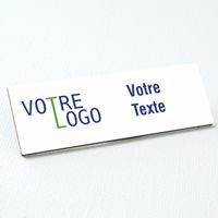 Metal Name tag , magnetic fastener, different content